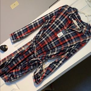 Plaid long sleeve dress